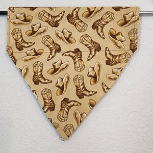 MEDIUM Cowboy Boot and Hat Dog Bandana